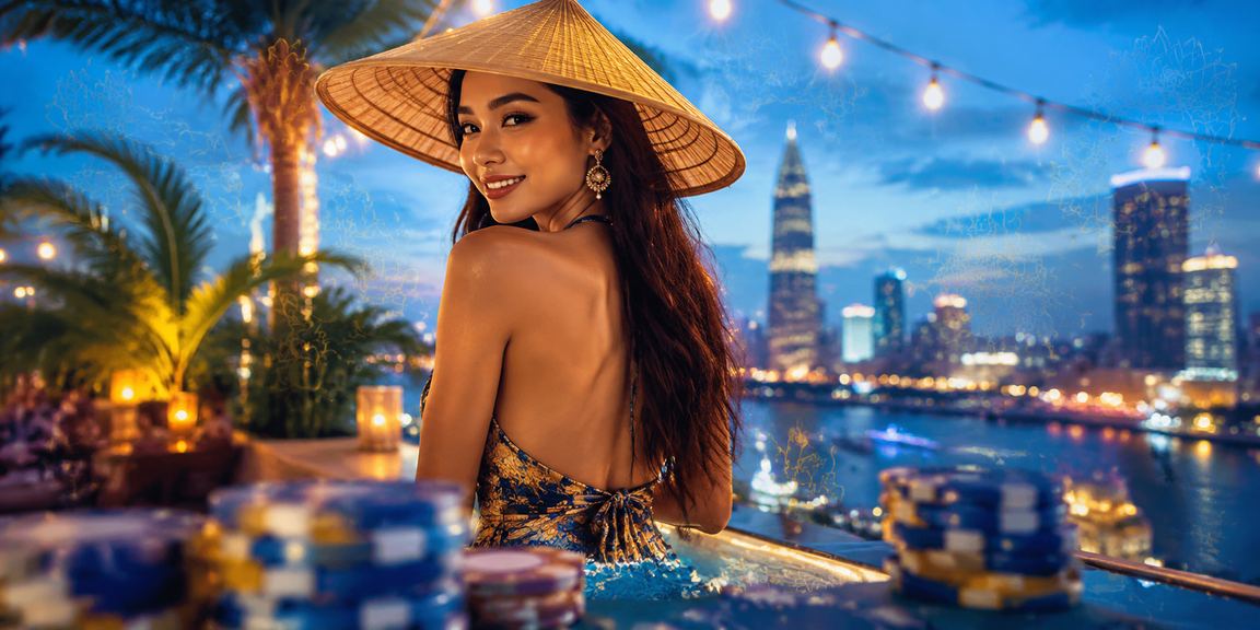 Người dùng trải nghiệm casino online tại TP. Hồ Chí Minh đội nón lá truyền thống